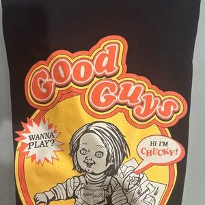 Adult Graphic Chucky Good Guys Black and Yellow Premium Teeshirt Size 2X